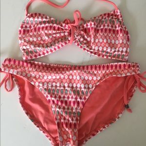 Converse coral/pink two piece swim